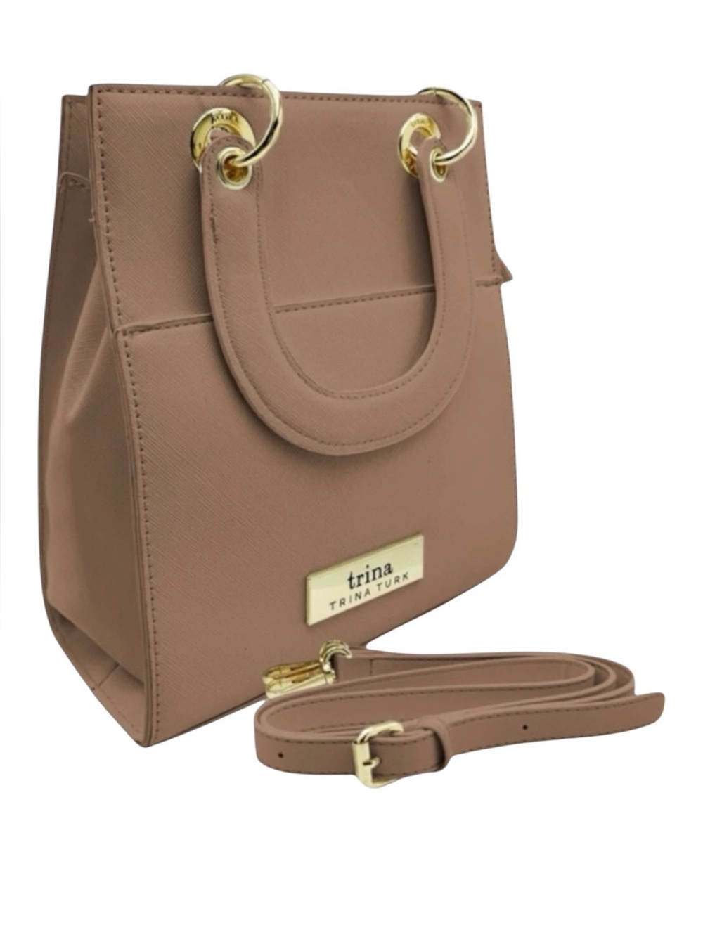 NWT Trina Turk Double Handle Bag Khaki Removable / Adjustable
Crossbody Strap